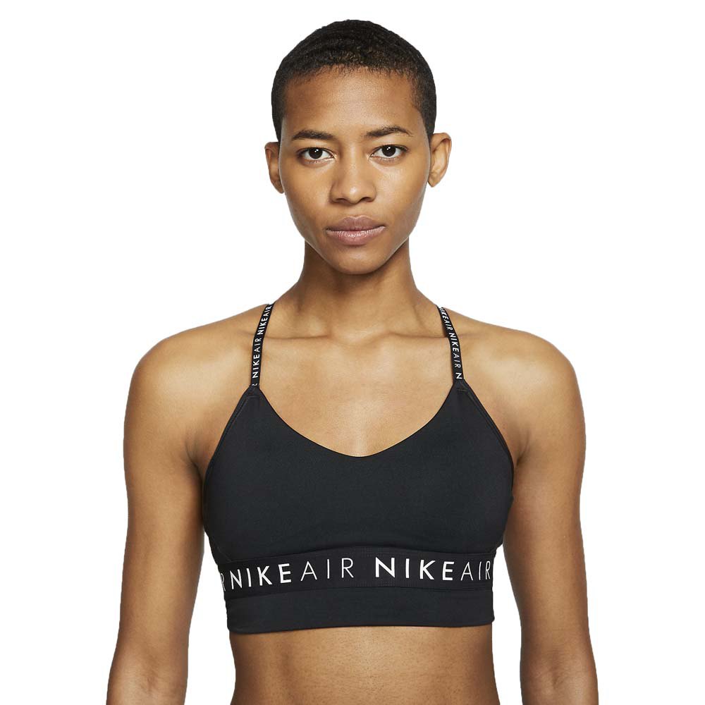 Writer Review to manage Nike Indy Air Graphic Light Support Sports Bra Black | Traininn