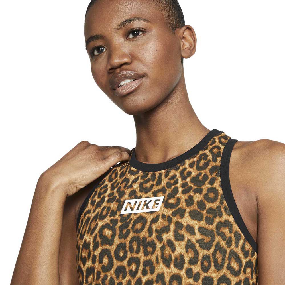 Nike Camiseta Sin Mangas Dry DB Leopard Crop