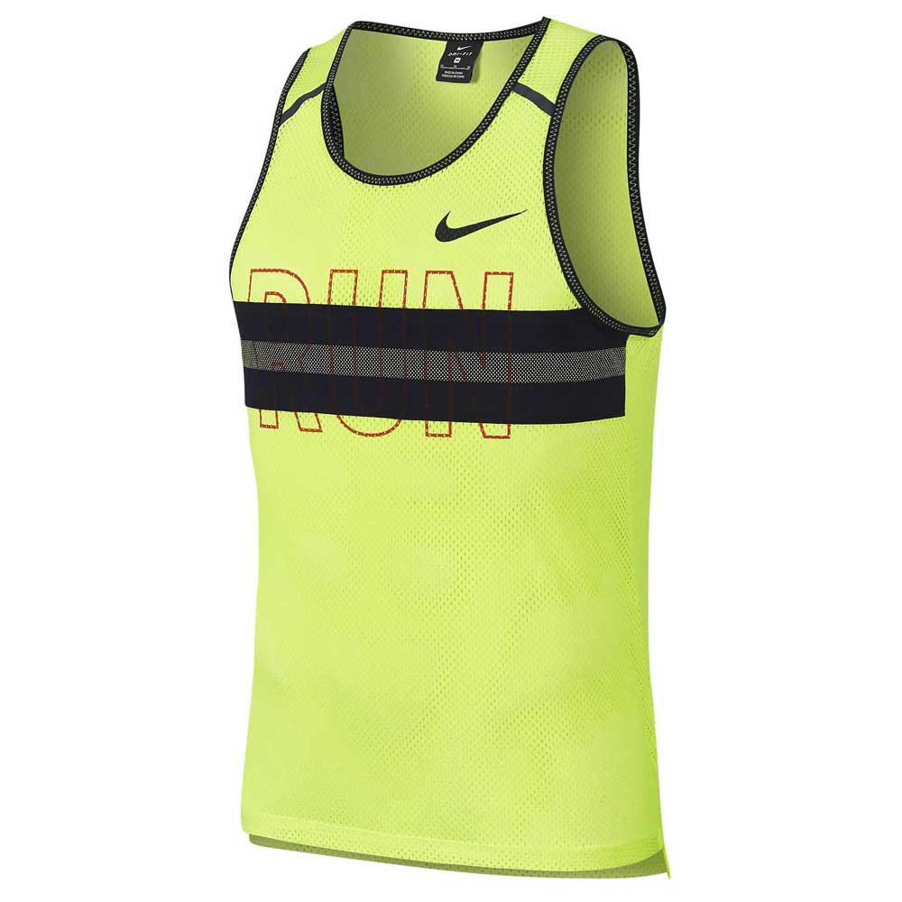 Nike Run Mesh Sleeveless T-Shirt Green