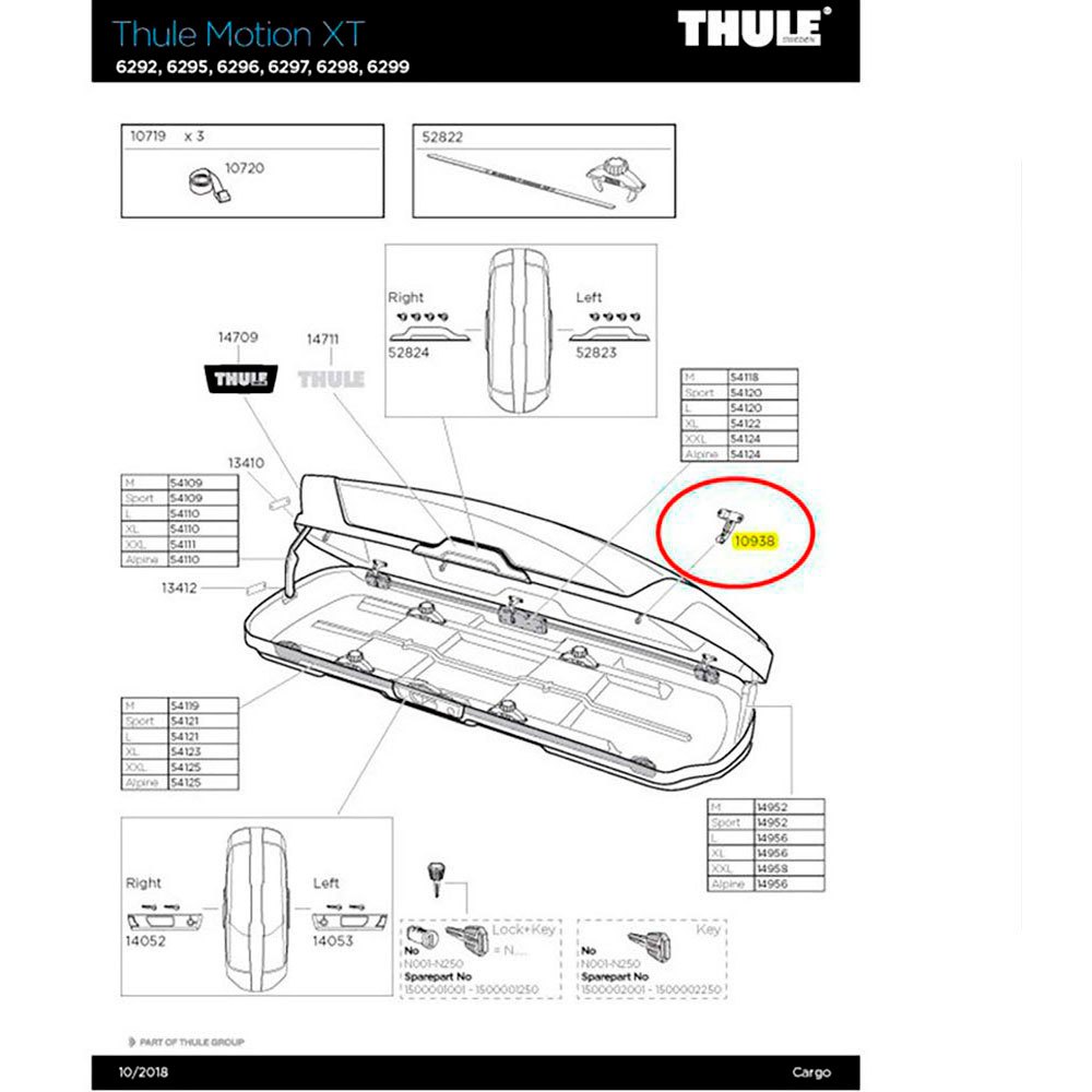 Thule Locking Hitch Motion XT Spare Part