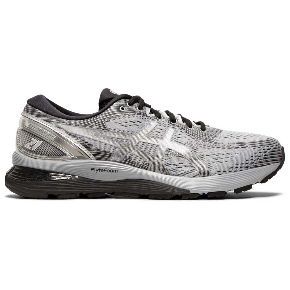 Asics Gel-Nimbus 21 Platinum Running Shoes Grey |