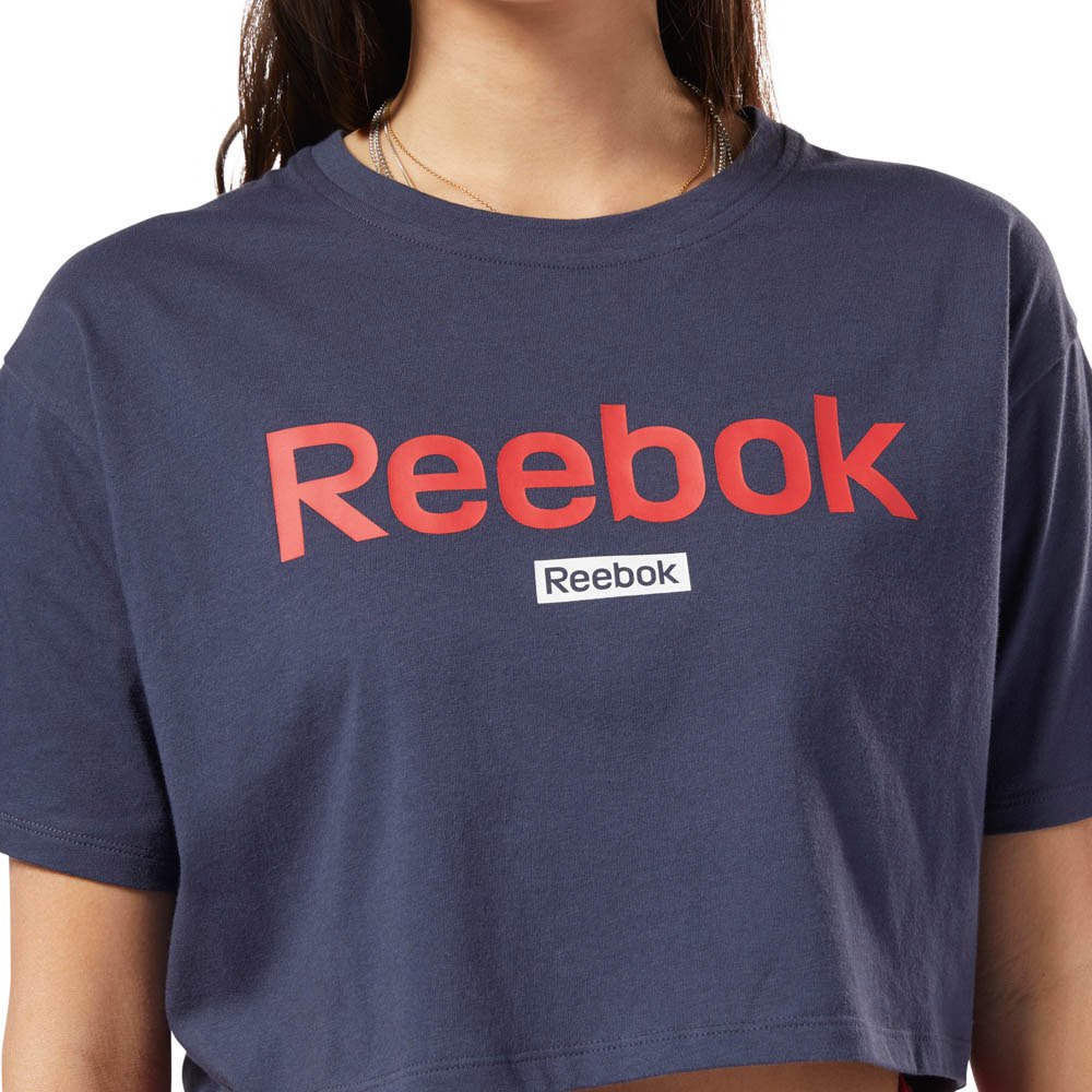 Reebok T-Shirt Manche Courte Training Essentials Linear Logo Crop