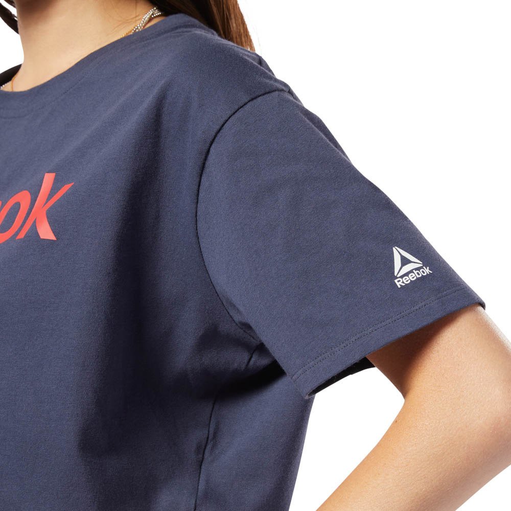 Reebok T-Shirt Manche Courte Training Essentials Linear Logo Crop