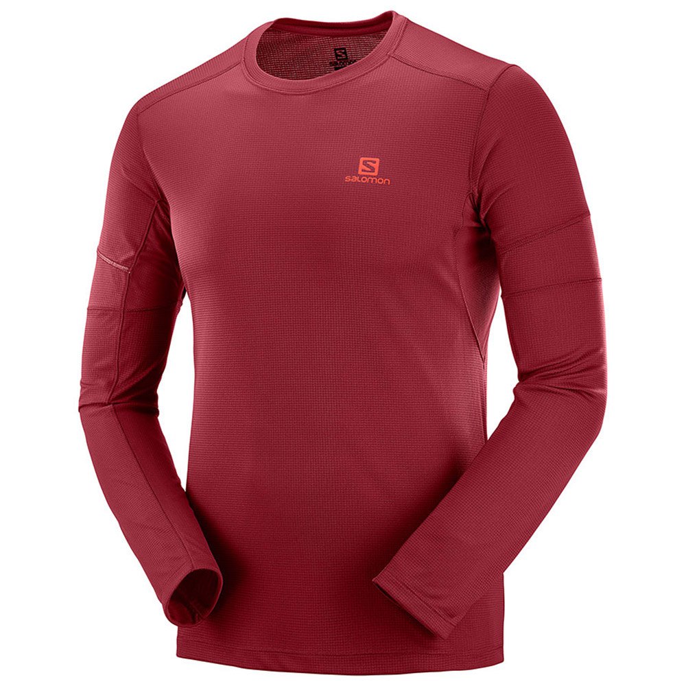 Synthetic blend SALOMON Mens Agile Long Sleeved Sport T-Shirt 