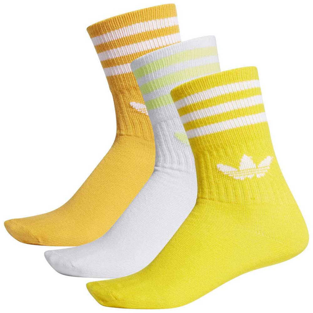 adidas originals Cut Solid Crew Socks 3 Yellow|