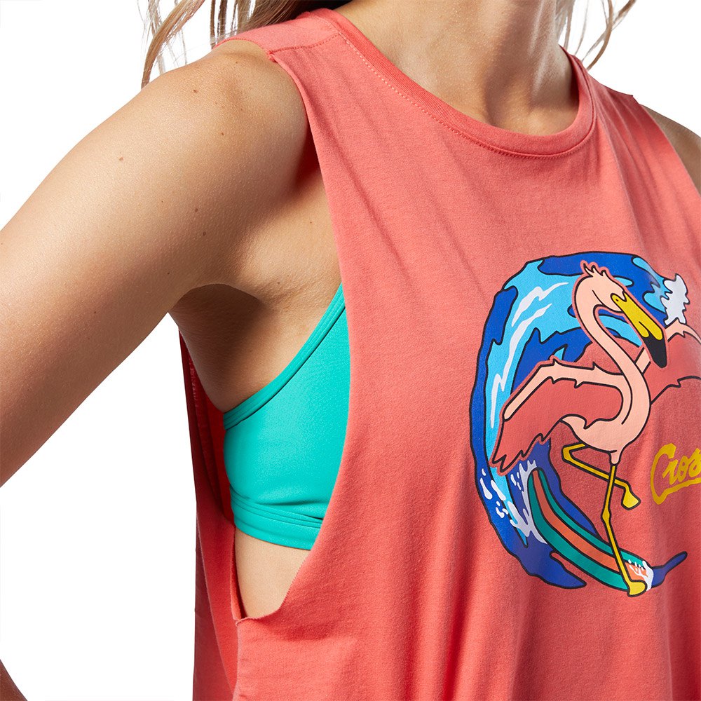 Reebok Surfer Flamingo Muscle Mouwloos T-Shirt