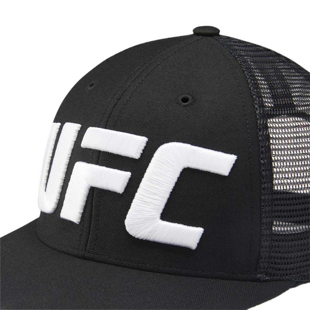 fry Clasp Put together Reebok UFC Fight Night Logo Trucker Cap White | Traininn