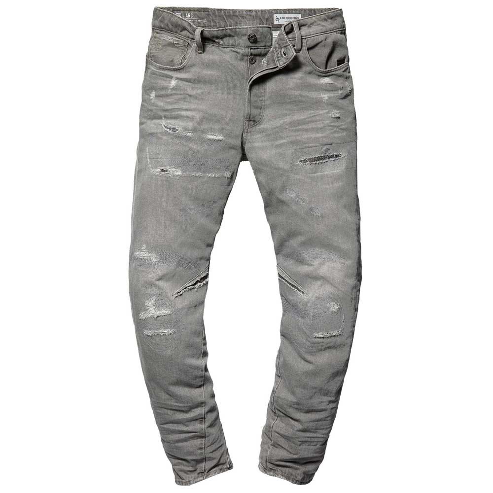 G-Star Arc 3D Relaxed Tapered E Restored Jeans Grey | Dressinn