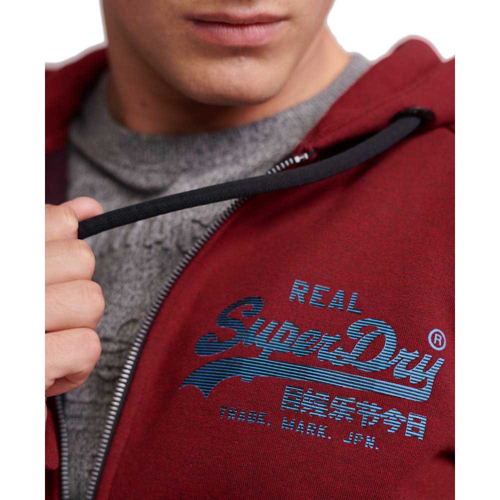 Superdry Vintage Logo Monochrome Full Zip Sweatshirt