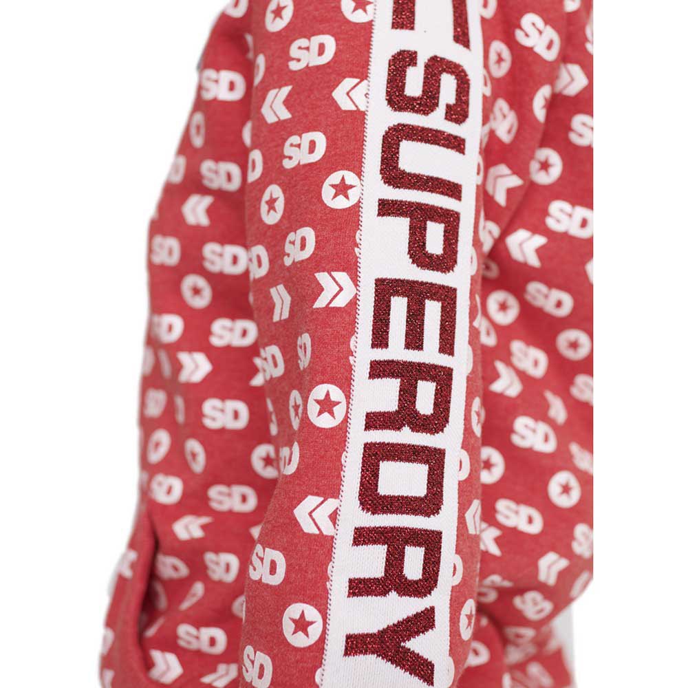 Superdry Modern Coral Label Monogram Sweatshirt Met Capuchon