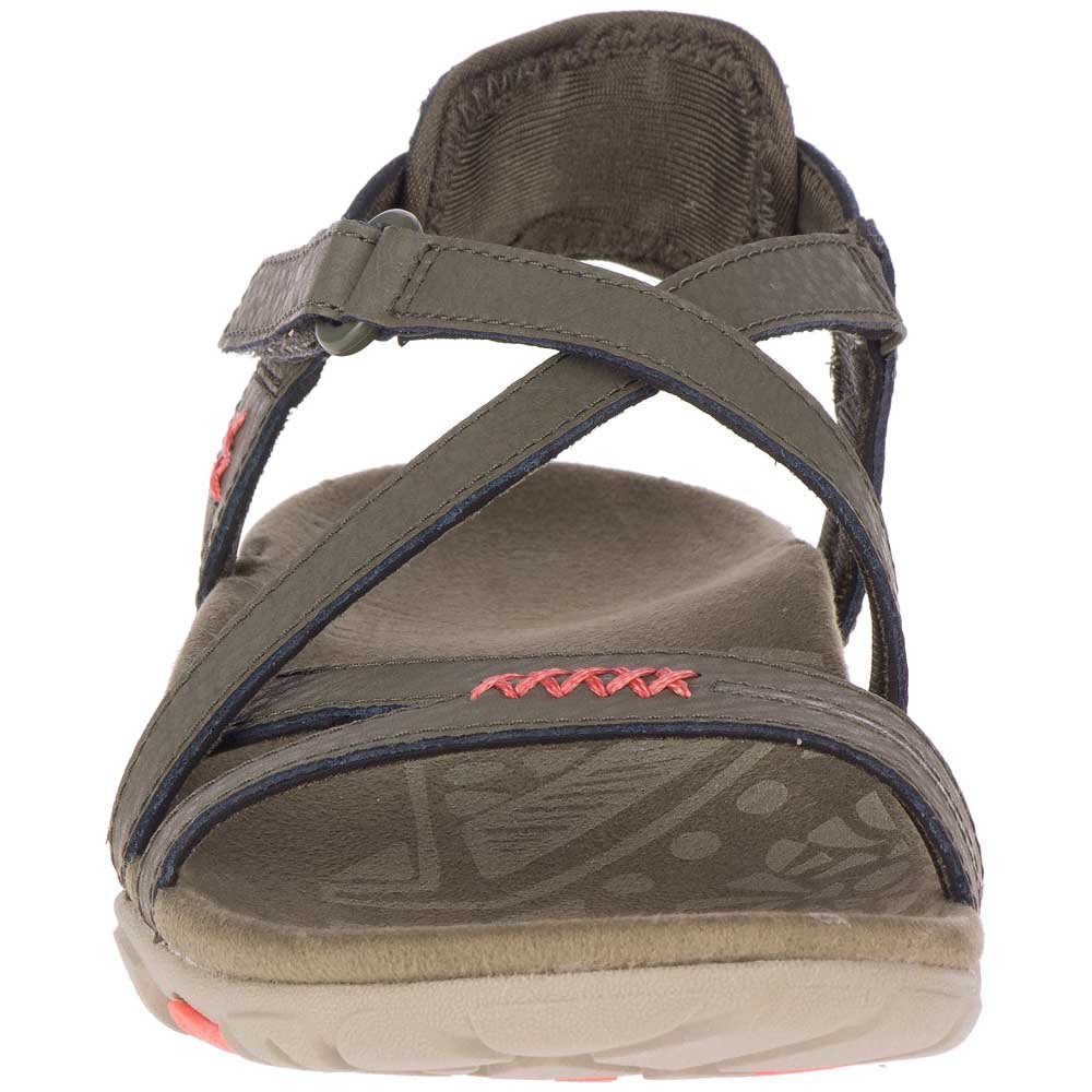 Merrell Womens Sandspur Sandals Hook And Loop Antimicrobial Suede Walking 