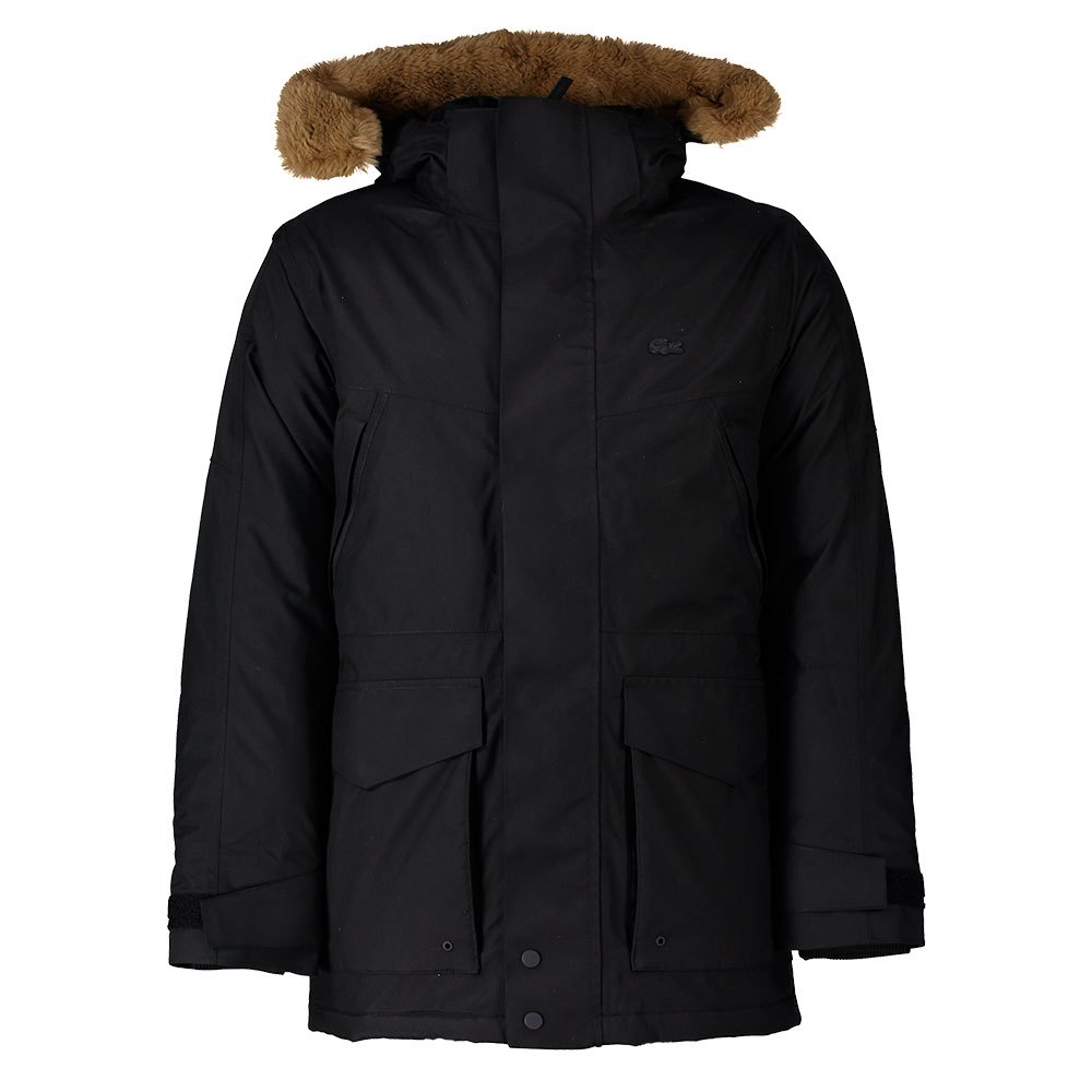 Lacoste Synthetic Fur Long Quilted Coat