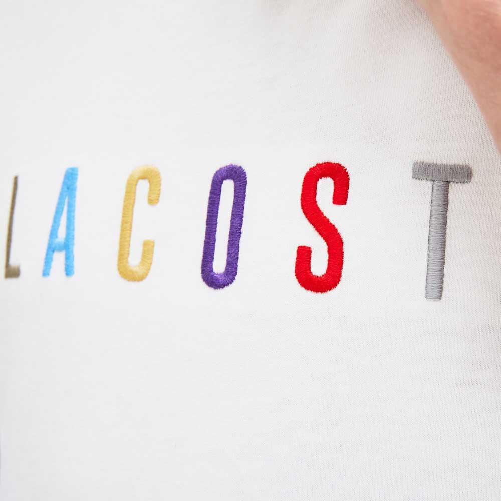 Lacoste Crew Neck Multicolor Embroidered Signature
