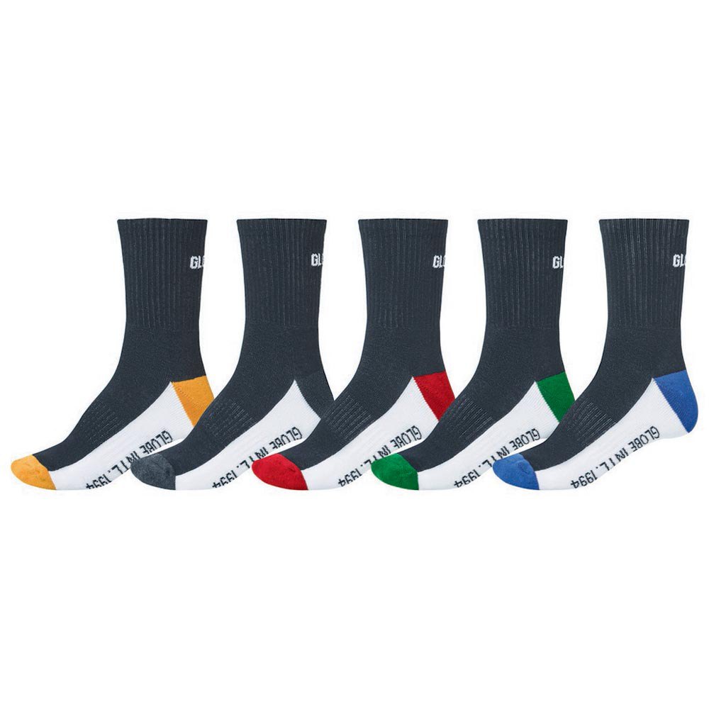 Blanc Globe Carter Crew Sock 5 Pack Chaussettes Homme Taille Unique 