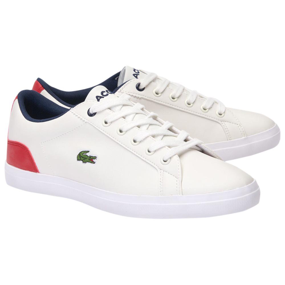 Lacoste White & Red Trainers