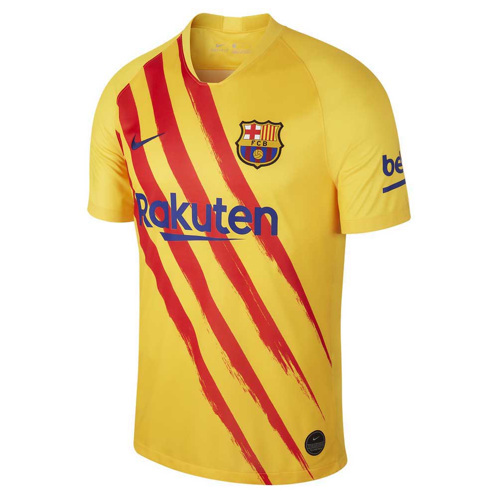 Problema espacio Violar Nike FC Barcelona Breathe Stadium El Clasico 19/20 T-Shirt Yellow| Goalinn