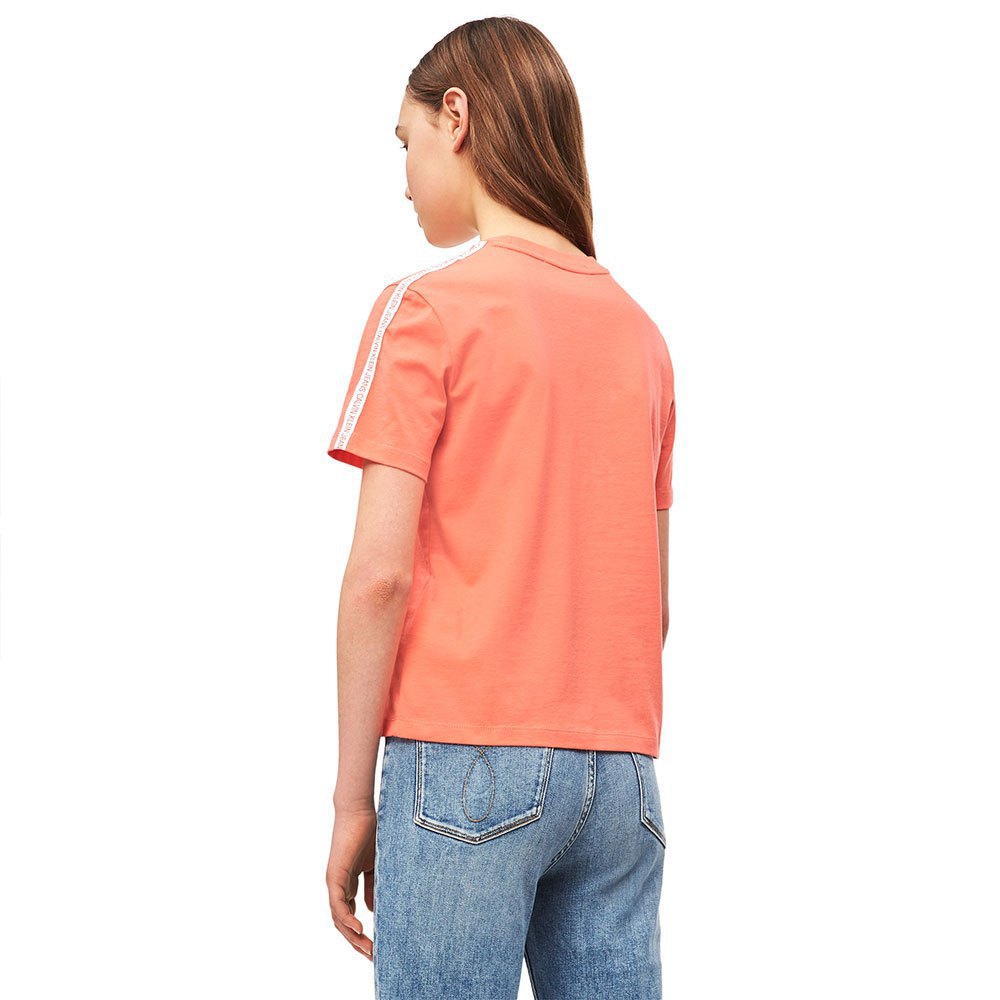 Calvin klein jeans Crop Logo Collar T-shirt med korta ärmar