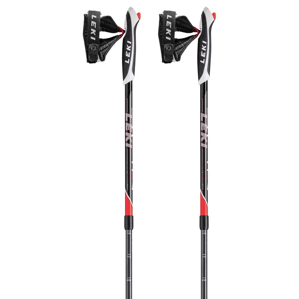 Bâtons De Trekking LEKI Spin - Carbone, Pointe Caoutchouc, Pour Randonnée Et Marche Nordique