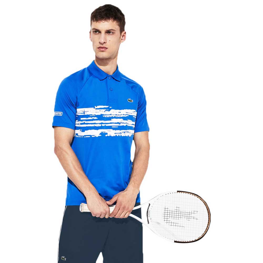 Lacoste Polo Manche Courte Sport Novak Djokovic Stretch Printed