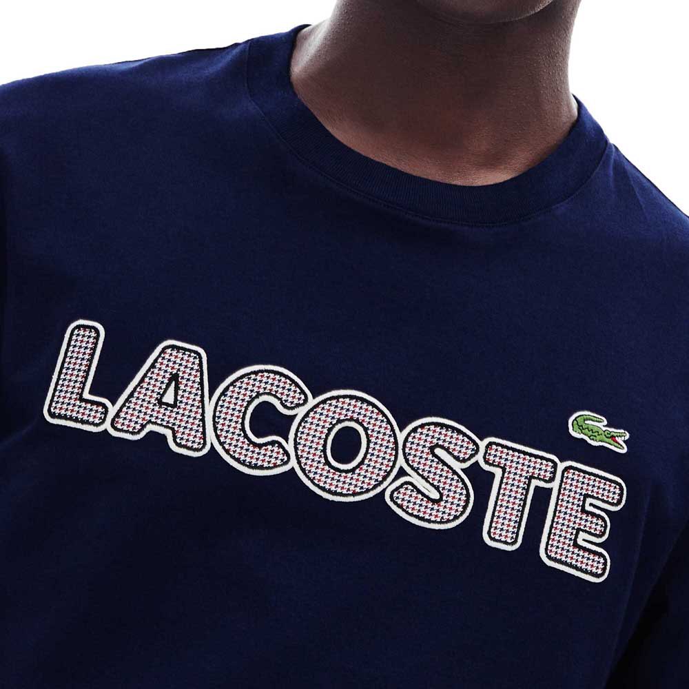 Lacoste Crew Neck Check Badge Cotton Short Sleeve T-Shirt