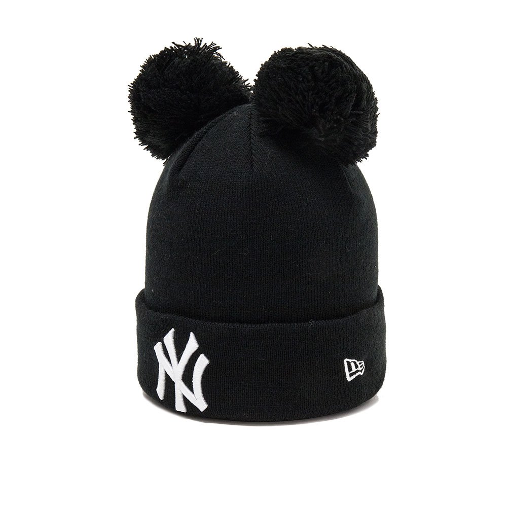 New Era Damen Wintermütze Bommel Beanie NY Yankees schwarz 