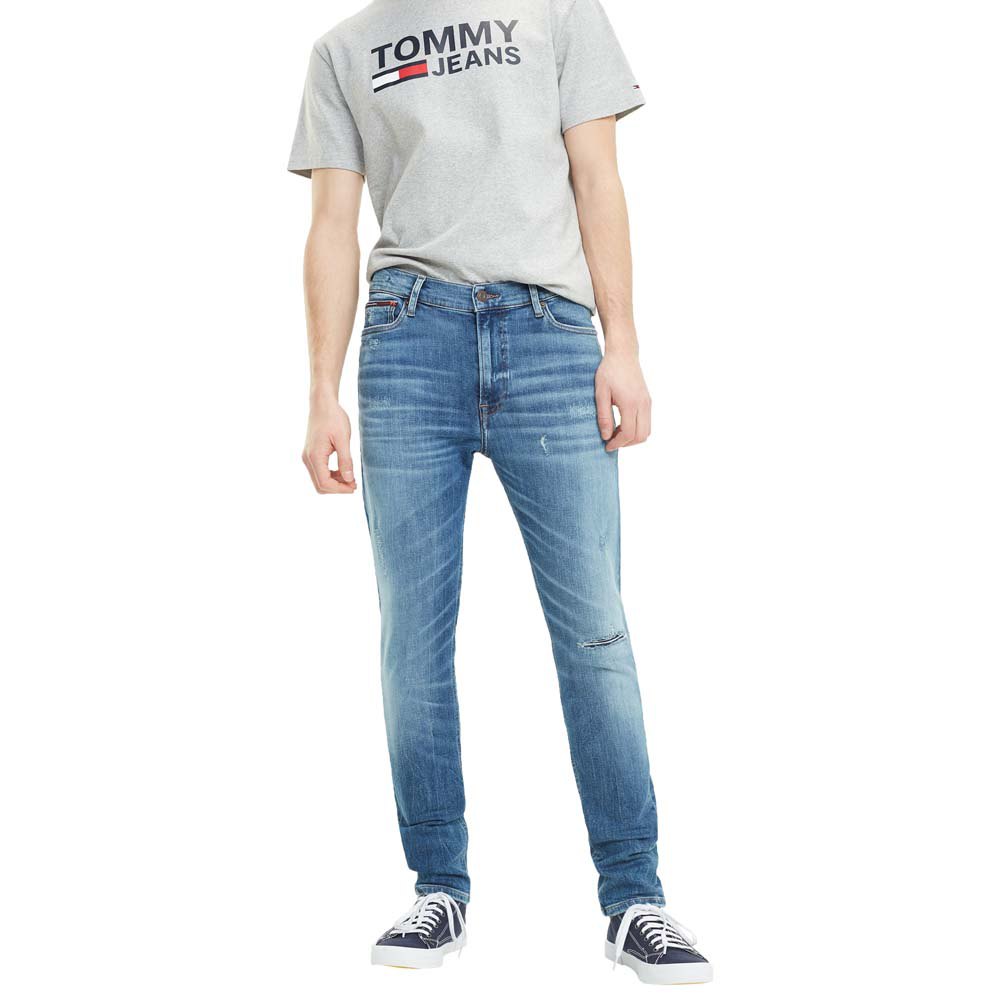 brysomme Skubbe stege Tommy hilfiger Simon Distressed Stretch Skinny Jeans Blue| Dressinn