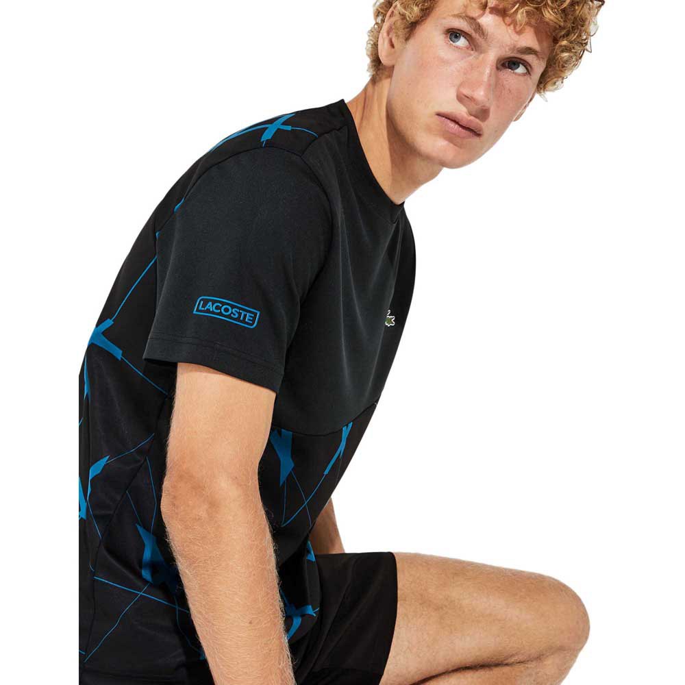 Lacoste Sport Geometric Design Breathable Pique Short Sleeve T-Shirt