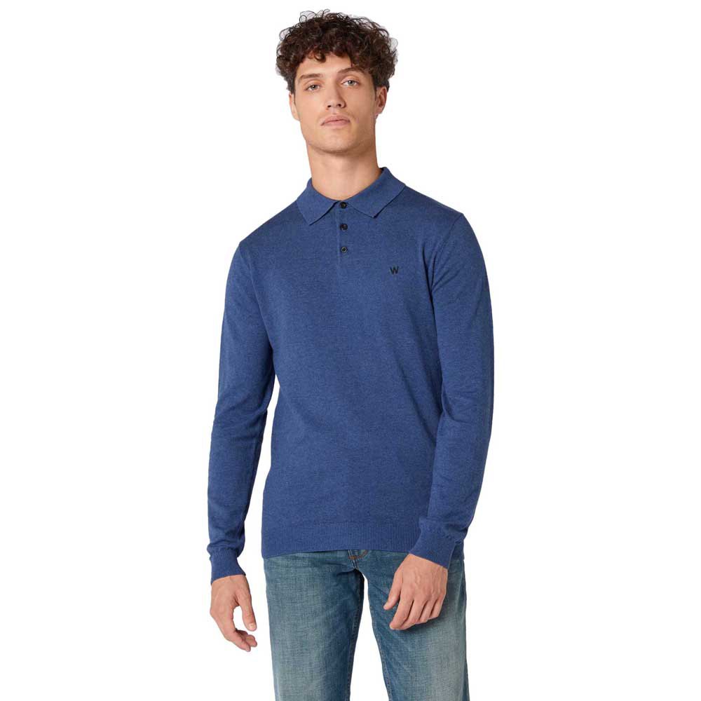 Wrangler Knit Long Sleeve Polo Shirt