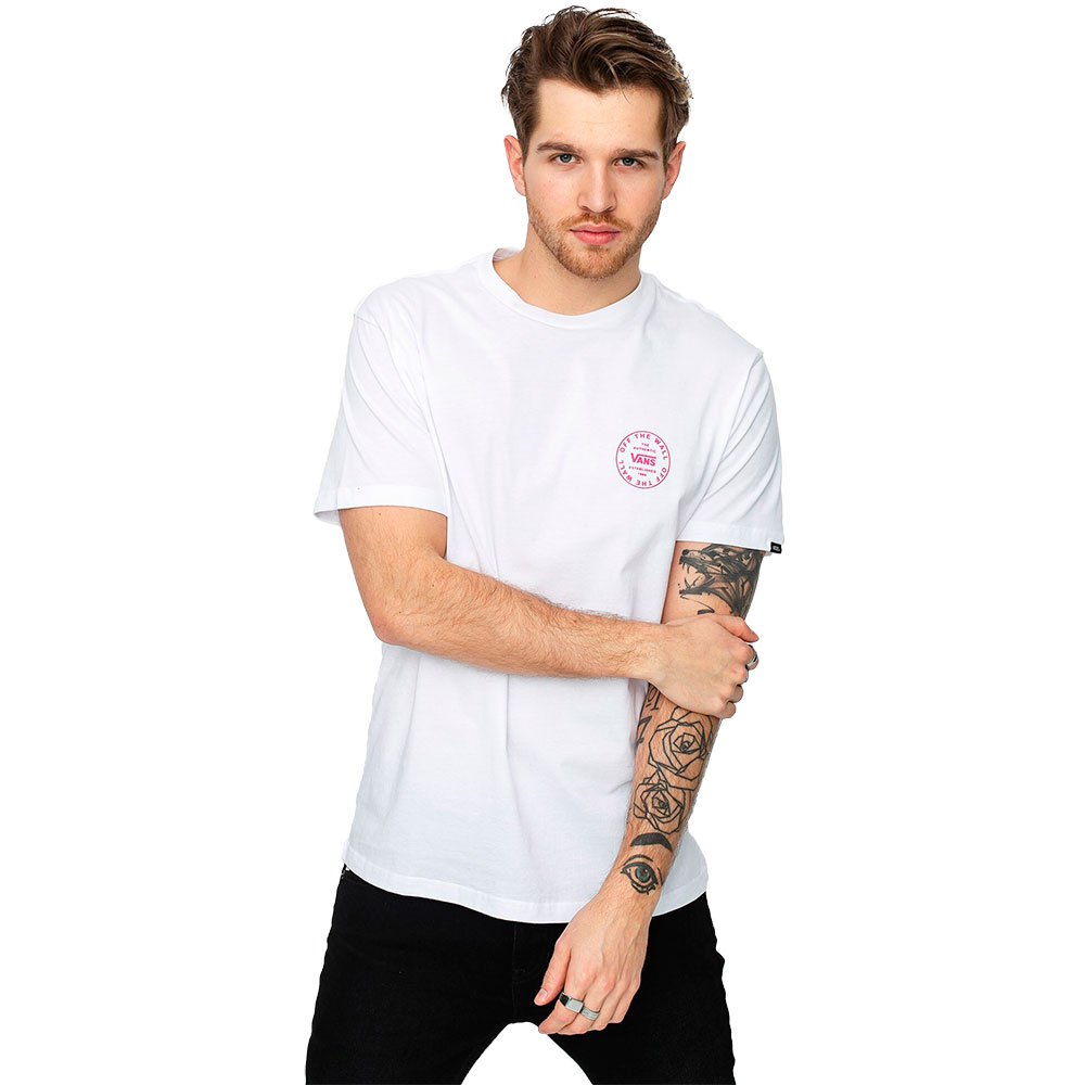 Adaptation Site line Cradle Vans Old Skool Circle Logo Short Sleeve T-Shirt White | Dressinn