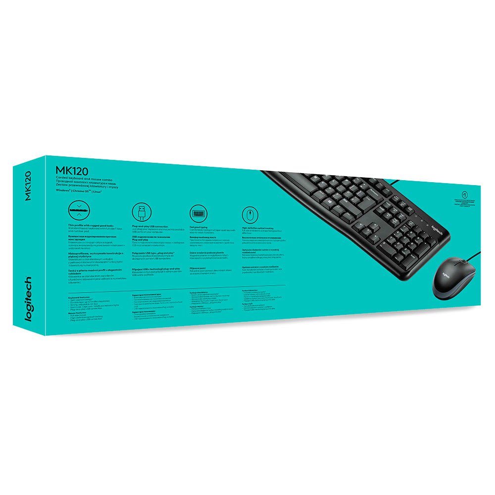 Logitech Tastiera e mouse MK120 Combo