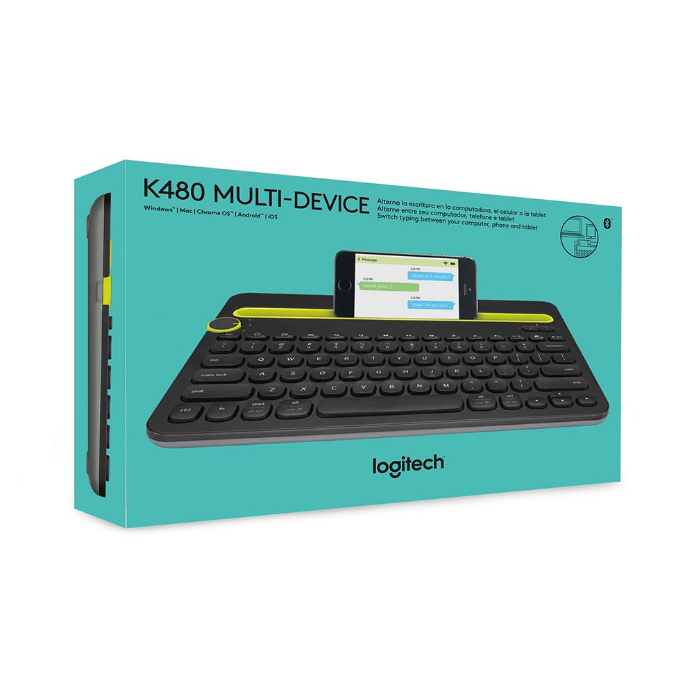Logitech logitech PC KEYBOARD K480 MULTI DEVICE BLACK AND GREEN 