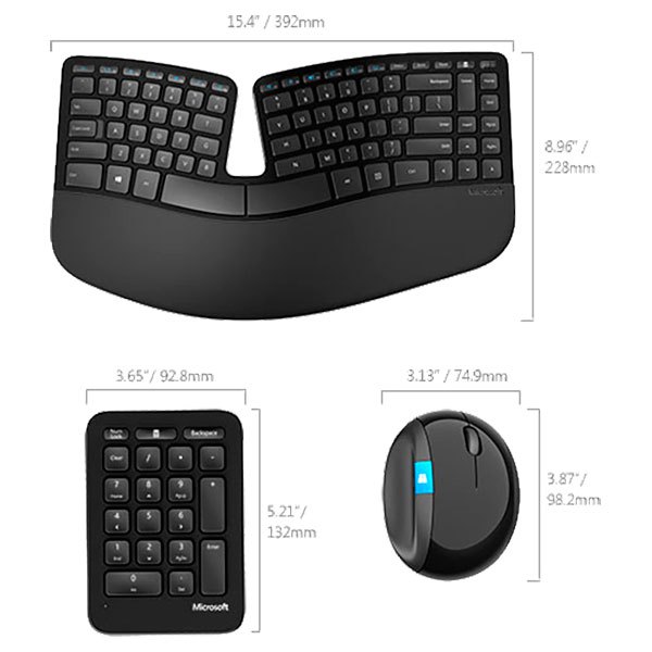 Microsoft Sculpt Ergonomic Trådløst tastatur og mus