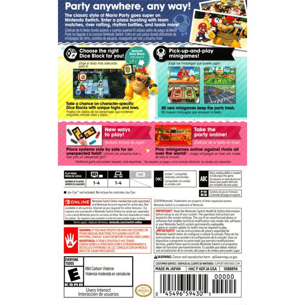 | Mario Switch Techinn Nintendo Super Party Multicolor
