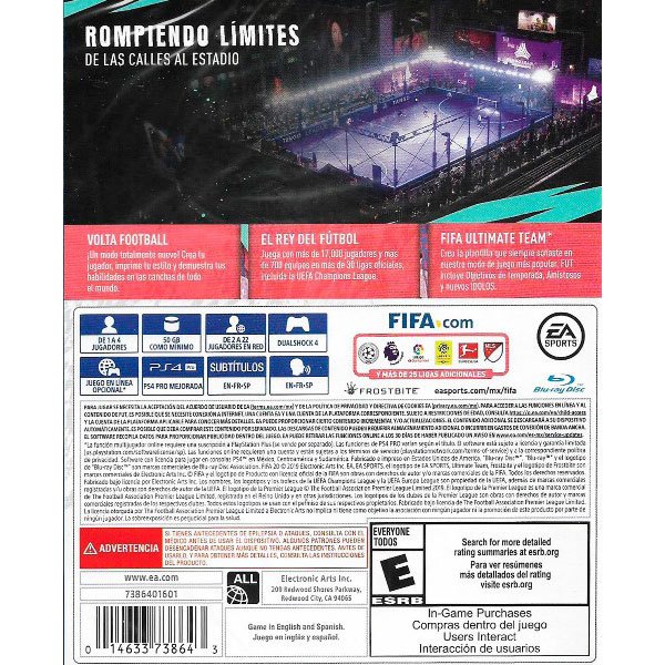 Nueva llegada Impuro charla Sony Juego PS4 FIFA20 Multicolor | Techinn