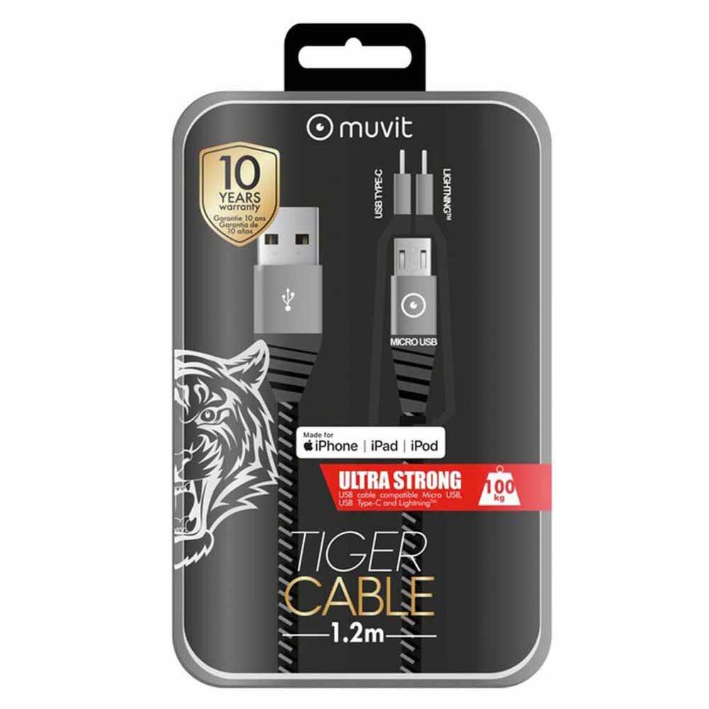 Muvit IPhone/iPad/iPod USB-C/Lightning Tiger 1.2 m Cable