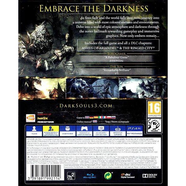Bandai namco PS4 Dark Souls III The Fire Fades GOTY