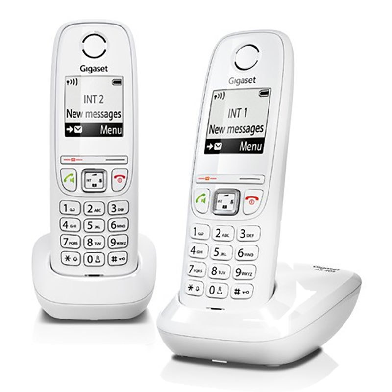 Gigaset Téléphone Fixe Sans Fil AS405 Duo Blanc