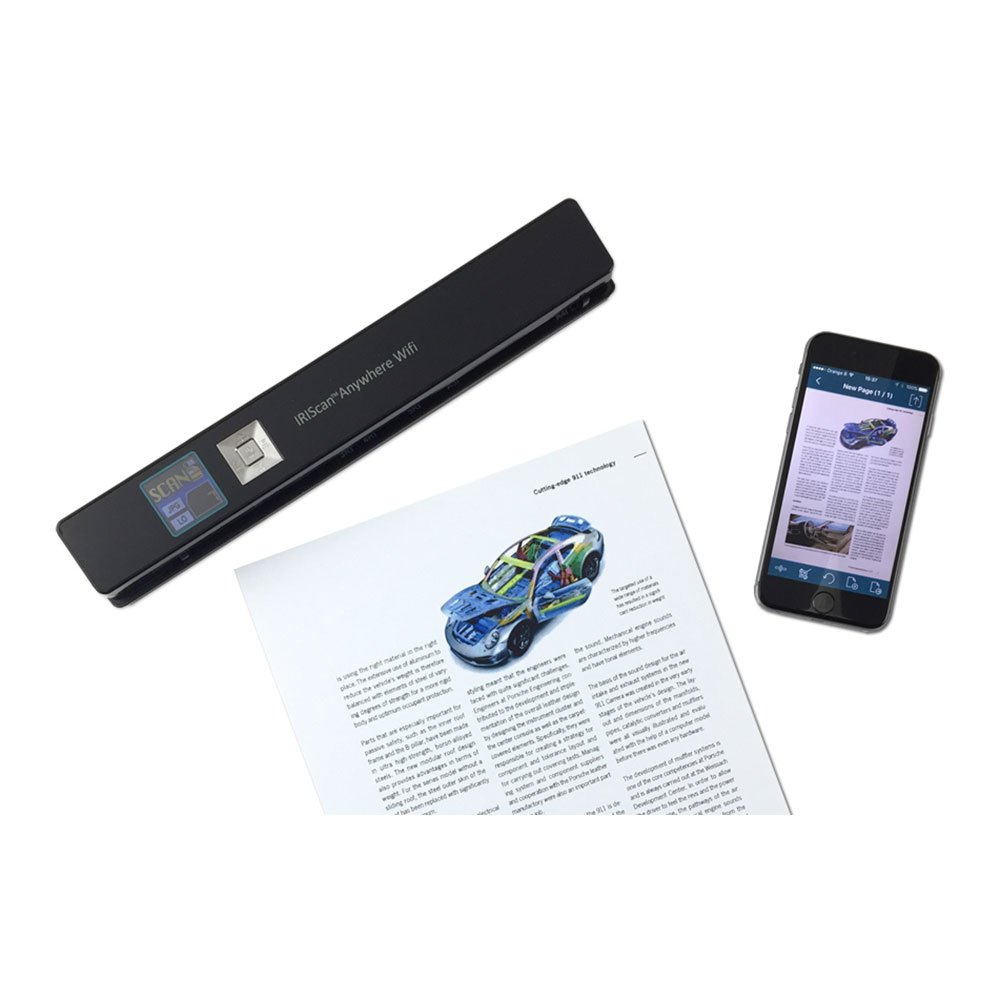 IRIScan Anywhere 5 WIFI Black Document Image Portable Mobile Color Scanner PC and Mac 