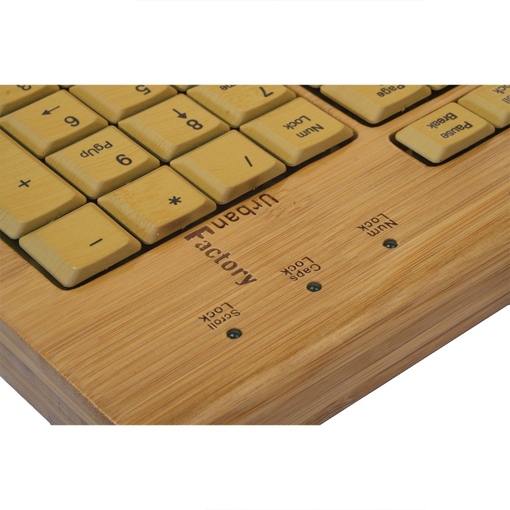 Urban factory Bamboo QWERTY tastatur