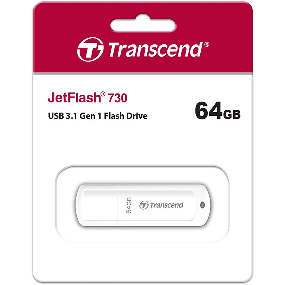 Transcend JetFlash 730 USB 3.0 64GB Pendrive White | Techinn