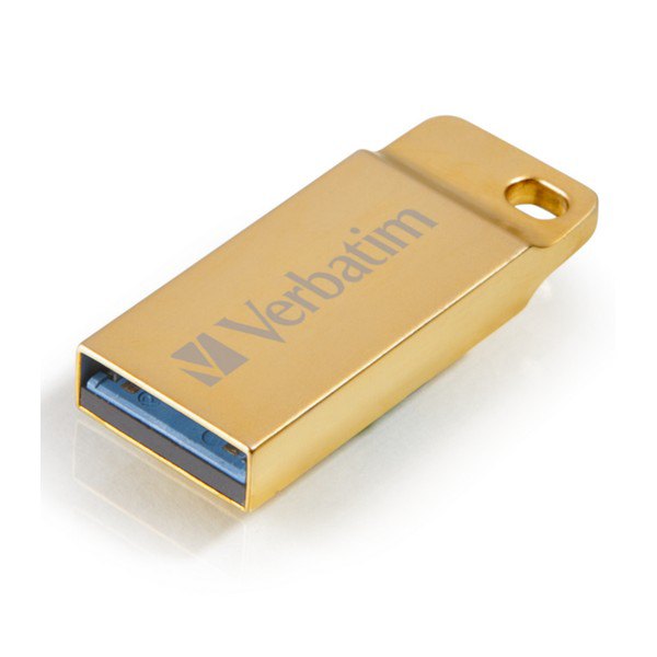 Tilsyneladende modbydeligt praktisk Verbatim Metal Executive USB 3.0 64GB Pendrive Golden | Techinn