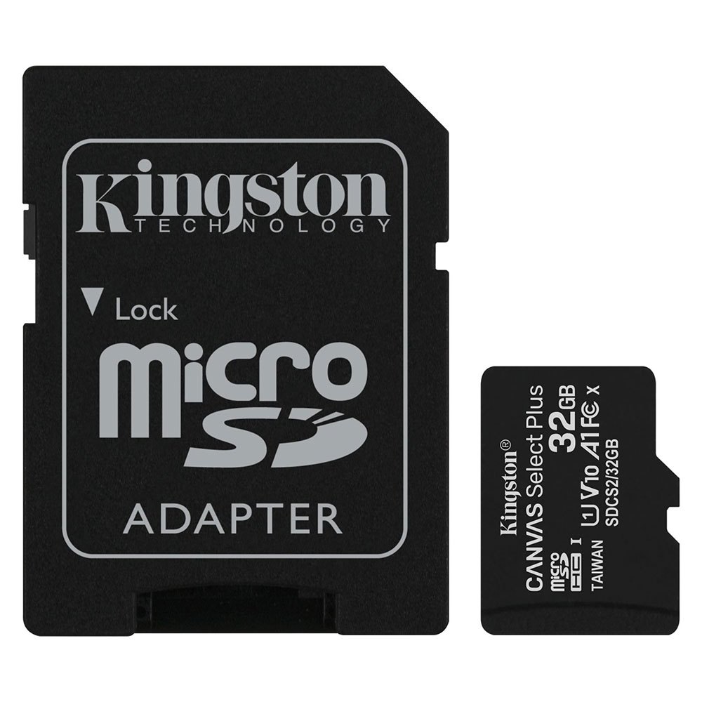 Kingston Canvas Select Plus Micro SD Class 10 32 GB + SD Προσαρμογέας Μνήμη Κάρτα