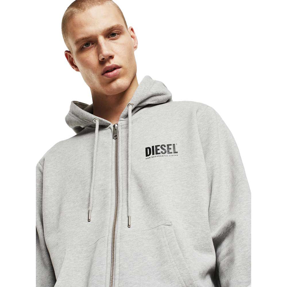 Diesel Girk Hood Logo Felpa Full Zip Sweatshirt