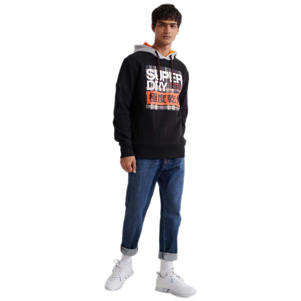 Superdry Crafted Check Contrast Hoodie