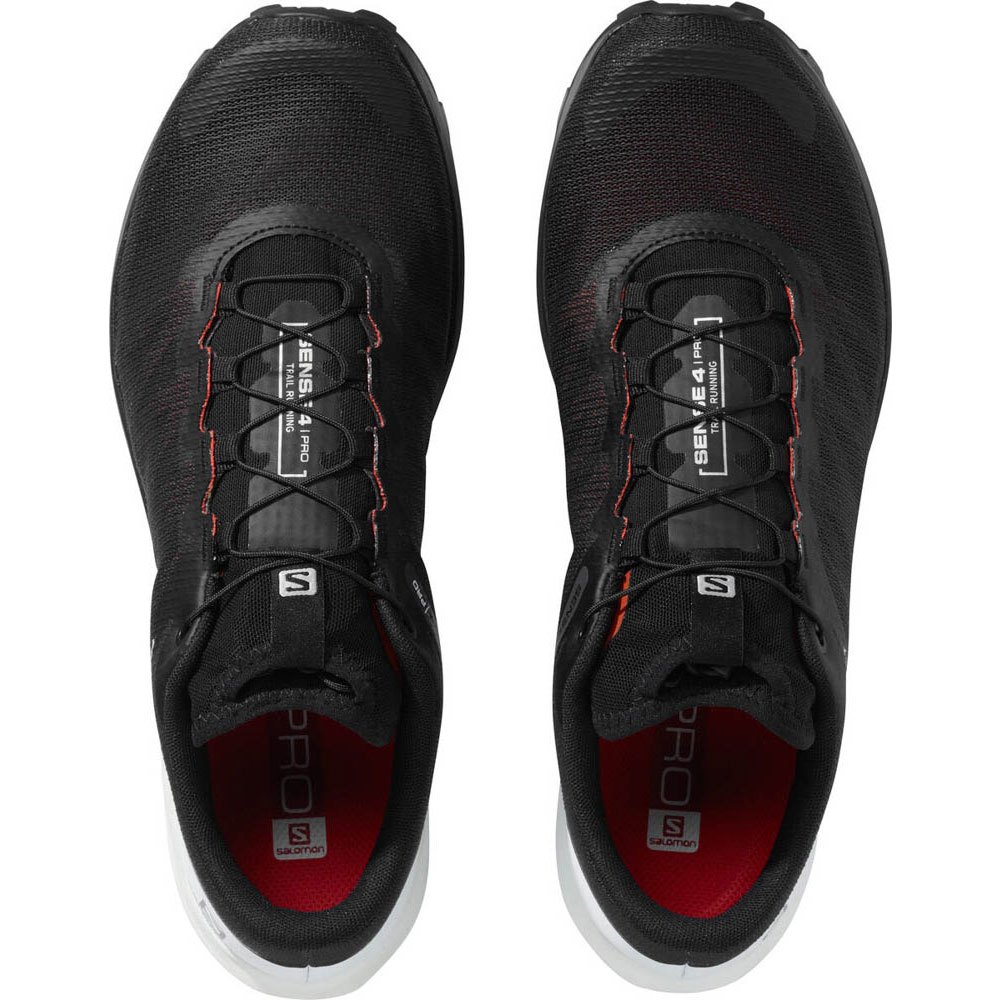 SALOMON Men's Sense Pro Running Shoes Black/White/Cherry 