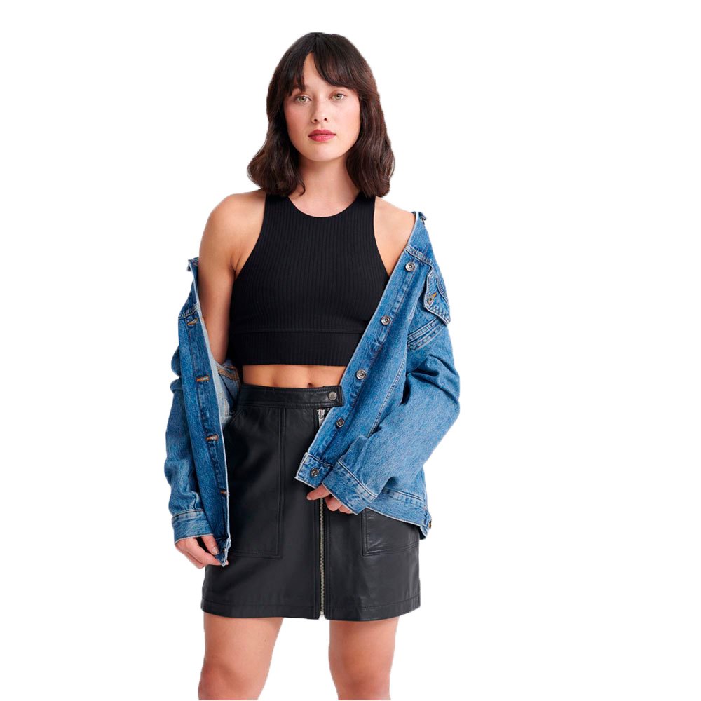 Superdry Edit Cassidy Leather Jupe
