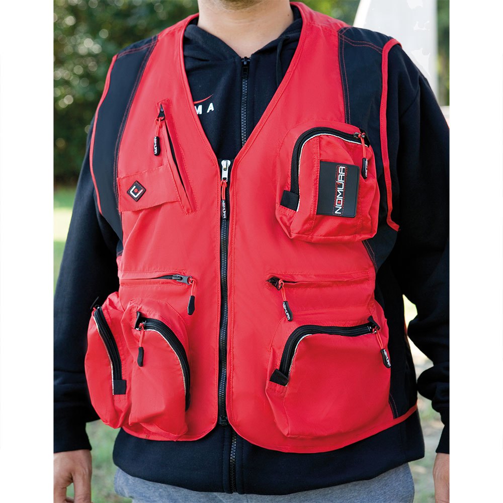 Nomura Fishing Vest Red | Waveinn