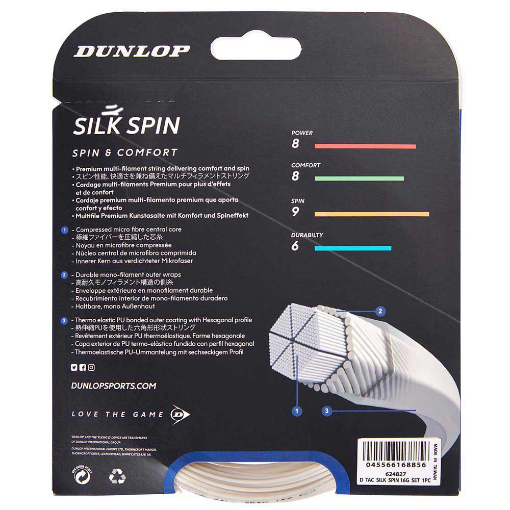 Dunlop Silk Spin 12 M Tennis Enkele Snaar