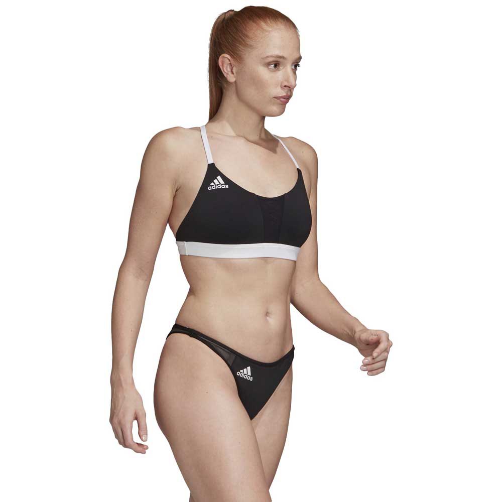 Opnemen calorie Kruis aan adidas Infinitex Fitness All Me Volley Bikini Top Black | Swiminn