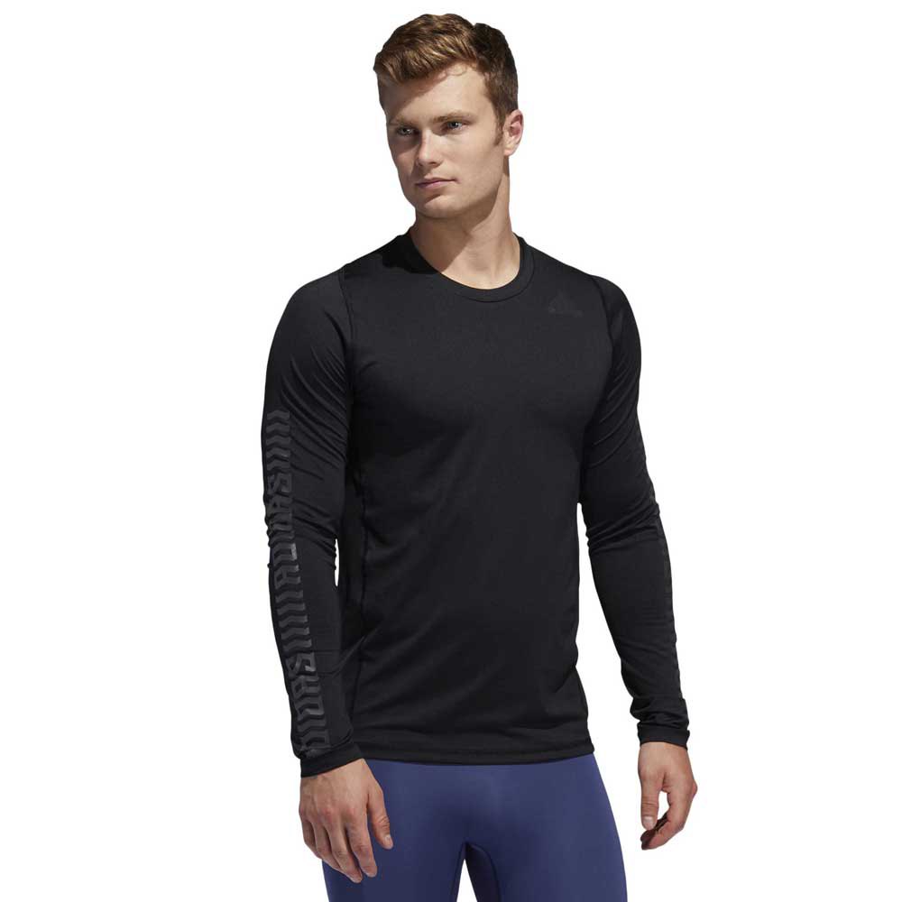 adidas Alphaskin Fitted Graphic Long Sleeve T-Shirt